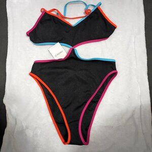 NWT Forever 21 Multi Color One Piece Swim Size Medium